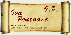 Iva Pantović vizit kartica